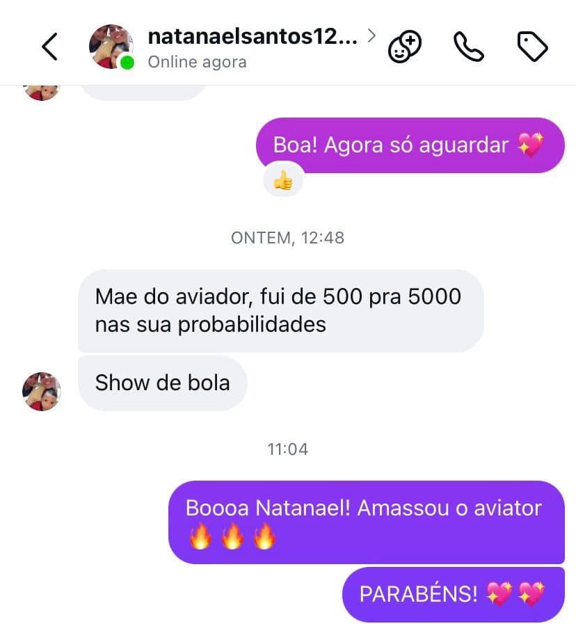 Depoimento real 4 enviado por integrante da comunidade da Sté Aviator