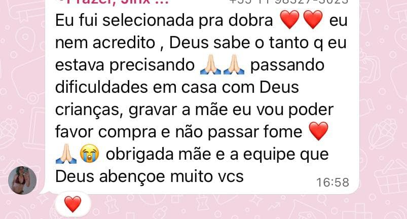Depoimento real 13 enviado por integrante da comunidade da Sté Aviator