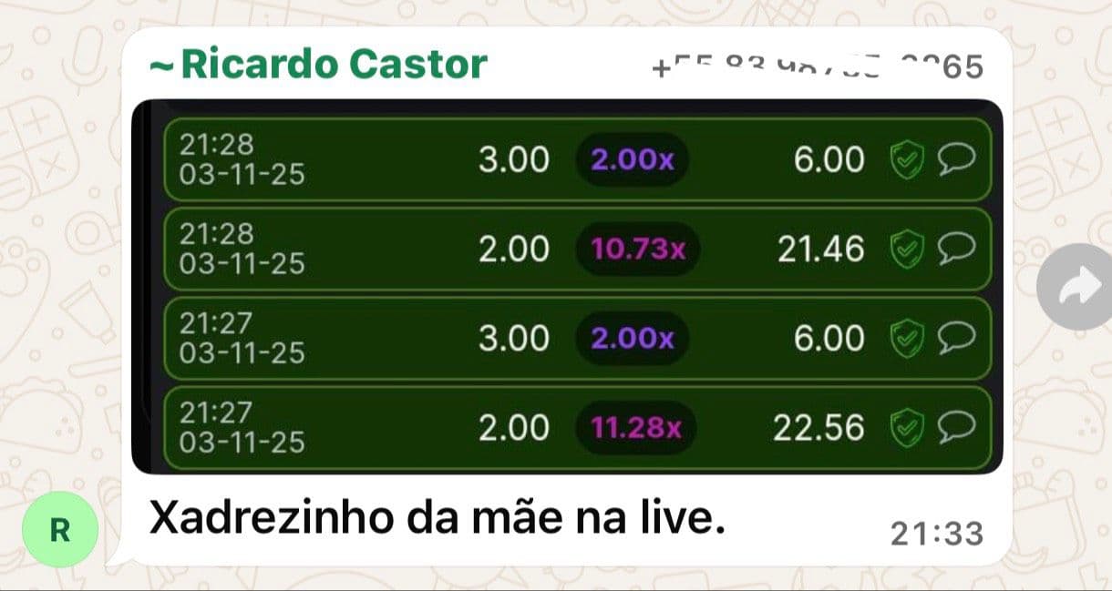 Depoimento real 15 enviado por integrante da comunidade da Sté Aviator
