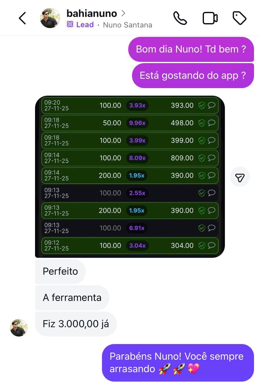 Depoimento real 41 enviado por integrante da comunidade da Sté Aviator