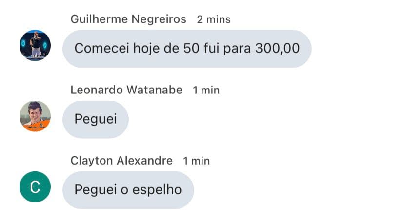 Depoimento real 43 enviado por integrante da comunidade da Sté Aviator