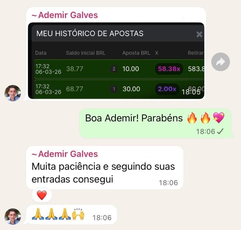 Depoimento real 44 enviado por integrante da comunidade da Sté Aviator